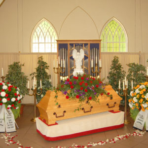 Trauerandacht einer Beerdigung